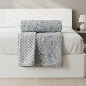 Buy HOMEMONDE 100% Cotton Reversible Dohar Double Bed Size | AC Blanket ...
