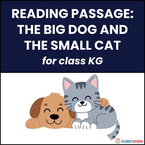 Class KG Passage on The Big Dog and the Small Cat | PlanetSpark