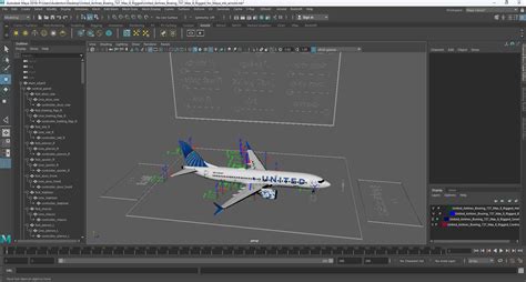 3D United Airlines Boeing 737 Max 8 Rigged for Maya model | 3D Molier ...