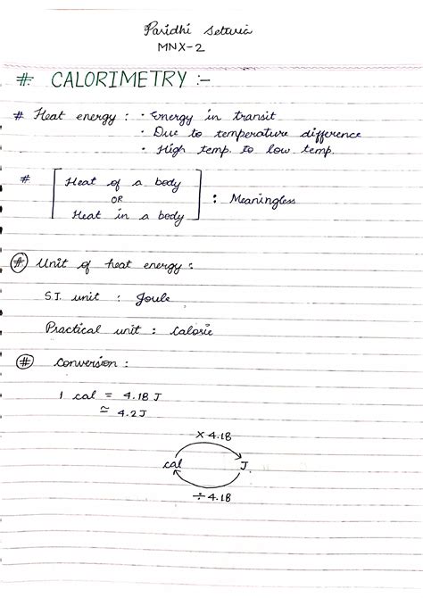 Calorimetry Notes - Principles, Formulas, and Applications | Mathematical expression, Exam ...