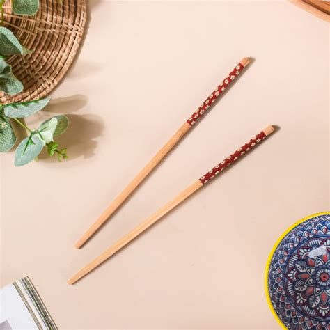 Mandala Snack Bowl & Chopstick Multicolour Set Of 12