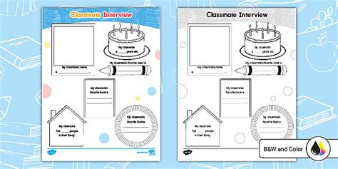 Classroom Interview Worksheet 的图像结果