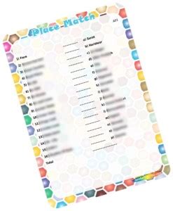 PartyStuff Place Match - Cross Jumble Match in Paper Games (12 Cards ...