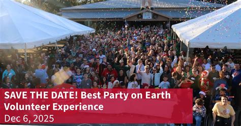 Save the Date! Best Party on Earth 2025 Volunteer Experience, 30500 ...