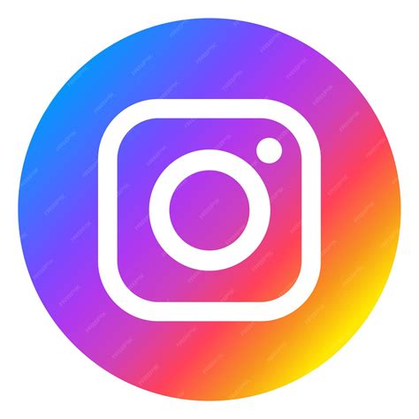 Logotipo redondo de instagram aislado sobre fondo blanco | Vector Premium