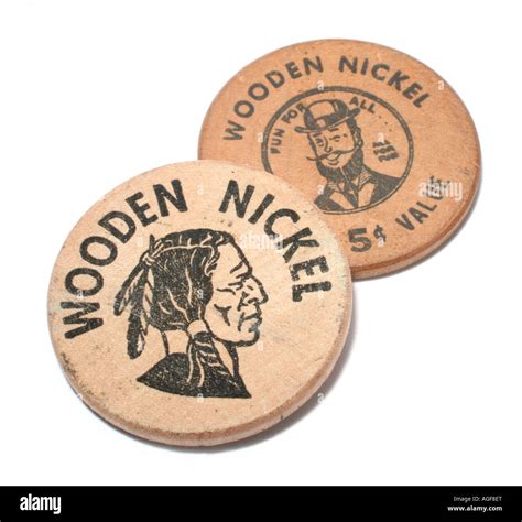 Wooden nickel hi-res stock photography and images - Alamy