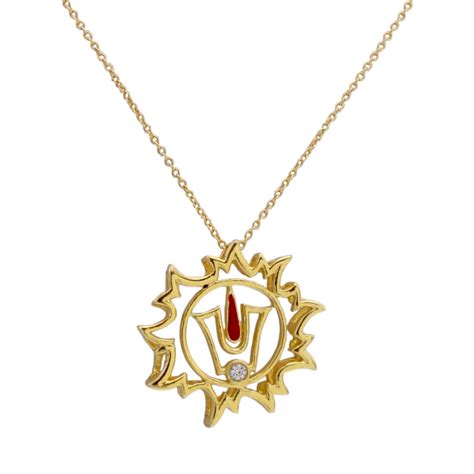 925 Sterling Silver 24kt Gold Plated Tirupati Sudarshan Chakra Pendant ...