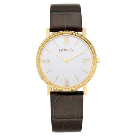 Buy Online Titan Nebula Vintage 18k Gold Analog Leather Strap Watch for ...