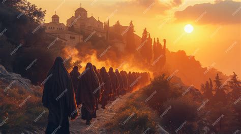 Premium Photo | Greek Orthodox Monks in Procession