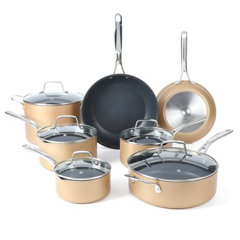 Martha Stewart 12-Piece Heavy Gauge Aluminum Hard Anodized Premium Non