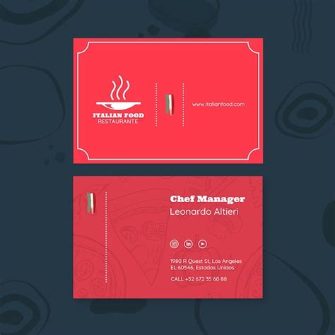 Restaurant Visitenkarte Bilder - Kostenloser Download auf Freepik