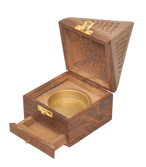 Krishna Art Pyramid Shape Incense Holder | Dhoop Batti Stand | Wooden ...