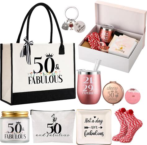 Amazon.com: Locmeo 11 Pcs 50th Birthday Gifts Sets for Women Include ...