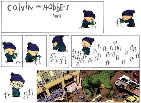 10 Greatest Calvin and Hobbes Comics About Snowmen
