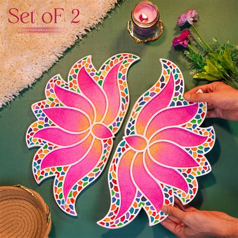 Lakshmi Rangoli Design - Island Rangoli Template – islandrangoli