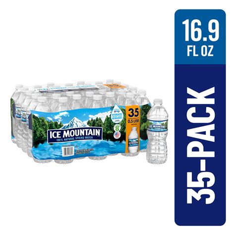 ICE MOUNTAIN 100% Natural Spring Water, 16.9-ounce bottles, Pack of 35 ...