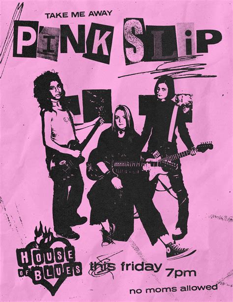 Pink Slip Concert Poster (Freaky Friday, 2003) | Punk poster, Band ...
