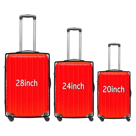 Storite Combo Pack of 3 Zippered Clear PVC Suitcase Covers Protectors,