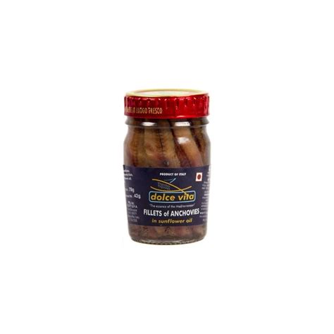 Dolce vita Fillets Of Anchovies In Sunflower Oil, 78g