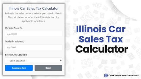 Illinois Car Sales Tax Calculator 2026 – Fast, Free & Accurate
