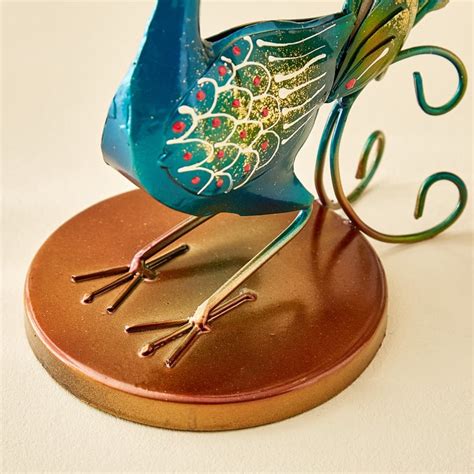 Buy Corsica Mystic India Metal Peacock Figurine from Corsica by Home ...