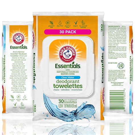 Amazon.com: Arm and Hammer Face and Body Wipes for Adults - Deodorant ...