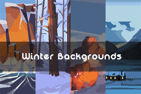 Free Winter Backgrounds Pixel Art Download - CraftPix.net