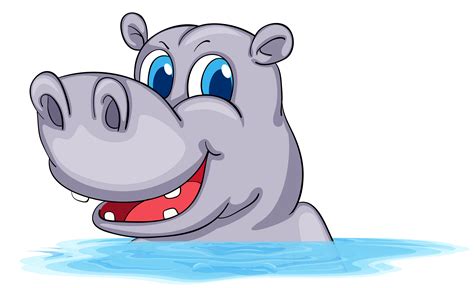 Onlinelabels Clip Art Cartoon Hippo