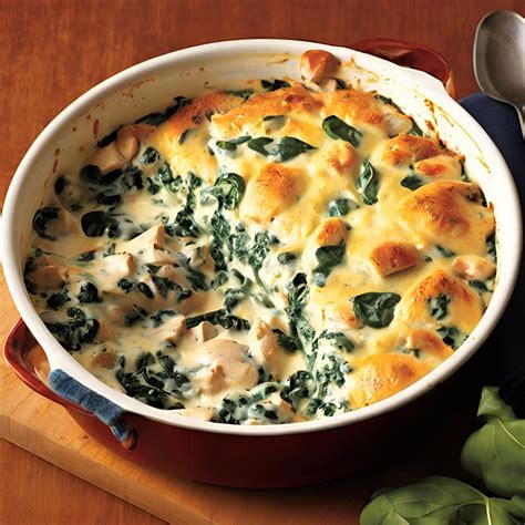 Creamy Chicken & Spinach Casserole