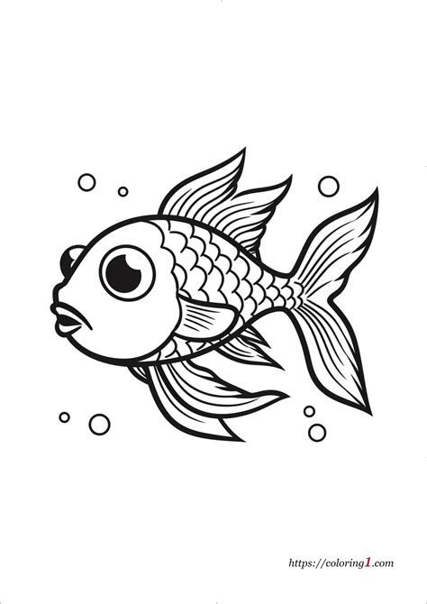 Small Fish - Free Coloring Sheet
