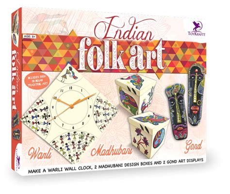 Buy Toykraft: Indian Folk Art Painting kit - Madhubani, Warli & Gond ...