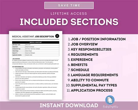 Medical Assistant Job Description Template | ProBizTemplates