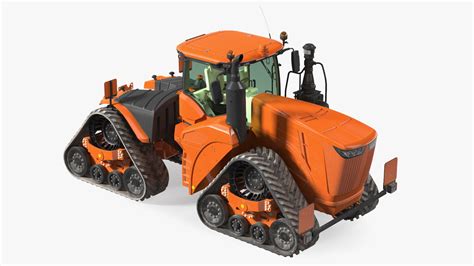 3D Four Track Tractor Dirty Rigged | 3D Molier International