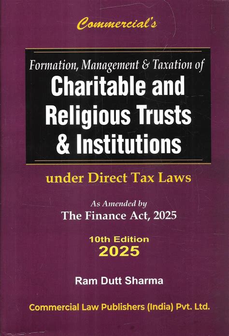 Formation Management And Taxation Of Charitable And Religious Trust ...