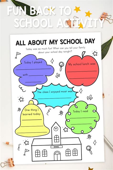 All about my school day - Fun worksheet activity | Fun worksheets, Back ...