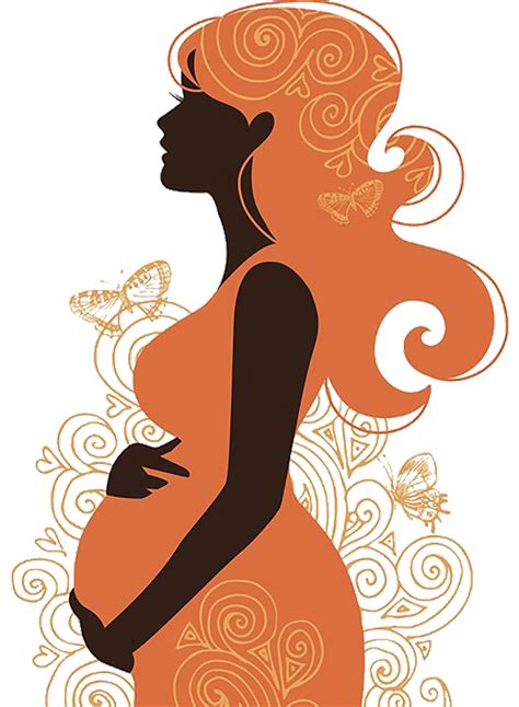Pregnancy Woman Silhouette Clip art - Vector pregnant women backache ...