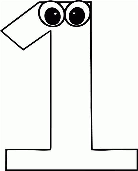 Number One Coloring Pages - Coloring Home