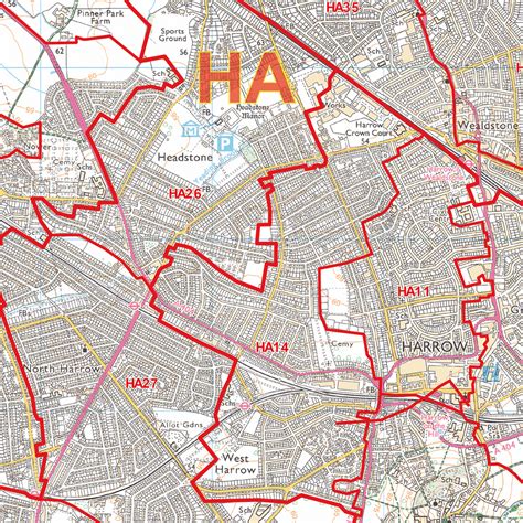 Image result for Ha Postcode Map