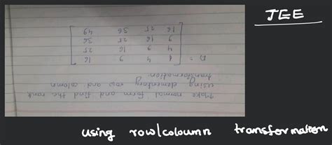 Image result for Rank of Matrix Normal Form 4 4 Engineering