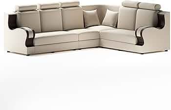 Sekar Lifestyle L Shape Corner Leatherette Sofa Set for Living Room ...