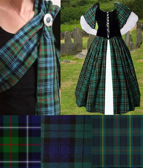 Celtic Clan Tartan Gown Medieval Costume Scot Irish Plaid SCA Garb ...