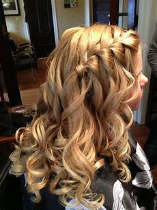 Homecoming Hairstyles With Braids by Homecoming Hair Waterfall Braid With Curls Hair Styles Homecoming Hairstyles With Braids