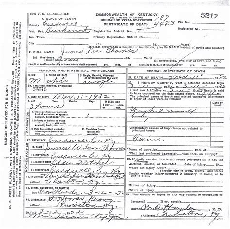 James Lee Thomas (1932-1932): homenaje de Find a Grave