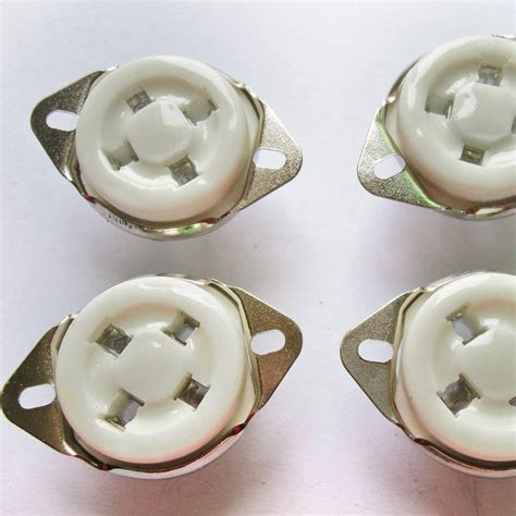 Cary 4pcs 4pin Ceramic Vacuum Tube Socket Top Mount Valve for 300b 2a3 ...