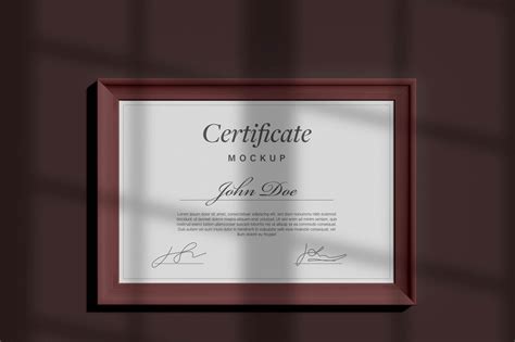 证书作品展示框架样机模板 Certificates Mockup – 设计小咖