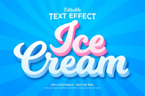 Text Effects, Ice Cream Gráfico por Grapeer · Creative Fabrica