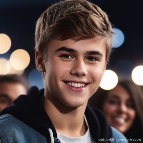 Photo: Ecstatic Young Man Resembling Justin Bieber | Stable Diffusion ...