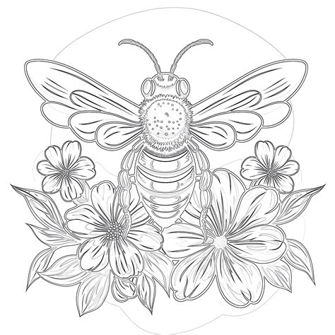 Honey Bee Coloring Pages