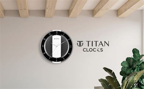 Buy Titan Contemporary Black Wall Clock with a Grey semi Transparent ...
