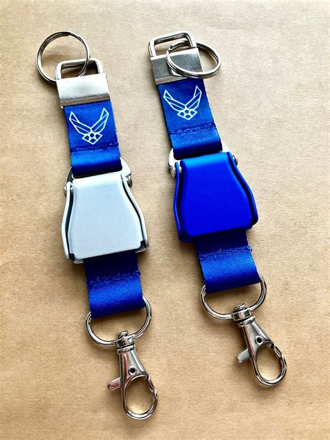 Mini Aircraft Seatbelt Key Holder,air Force,id Badge Holder,key Chain,aviation Gift,pilot Gift ...